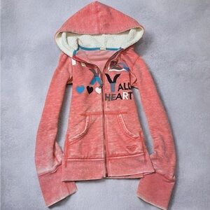 Roxy Sherpa lined hoodie zip up